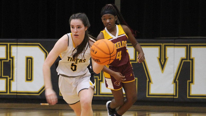 J F Kennedy Magnet School Rams Fanthread™ Women's Swoop Basketball