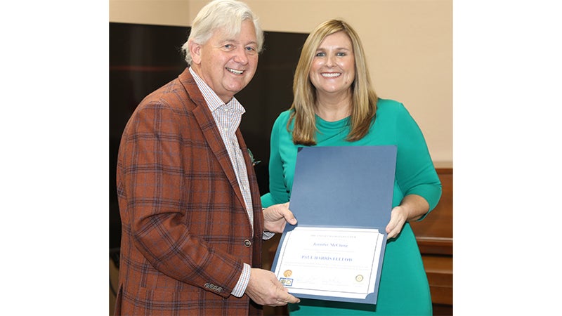 Andalusia Rotary Club presents McClung with Paul Harris Fellow award