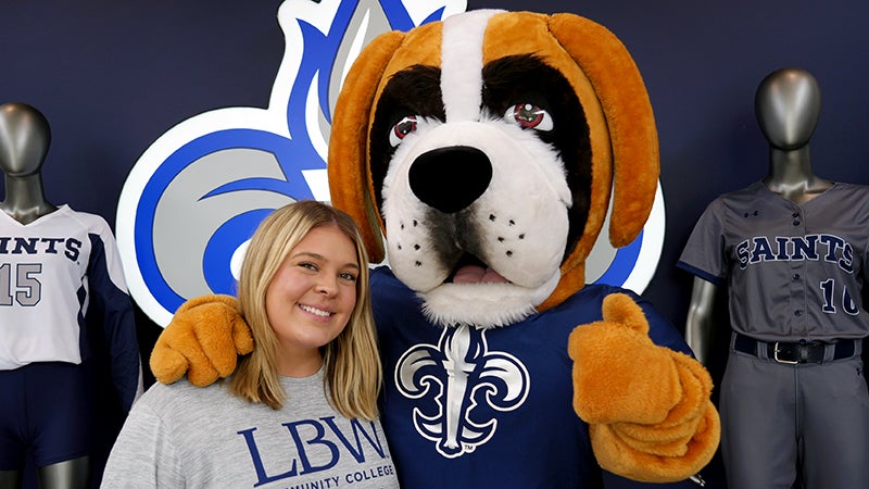 LBW sophomore receives mascot scholarship as school’s next ‘Blue’