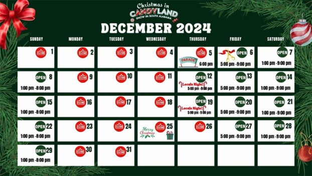 Andalusia Chamber reveals 2024 Christmas in Candyland, parade dates