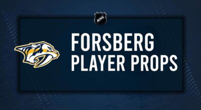 Filip Forsberg Player Prop Bets for the Predators vs. Senators Game - December 7