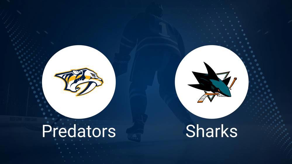 Where to Watch Nashville Predators vs. San Jose Sharks on TV or Streaming Live - January 21